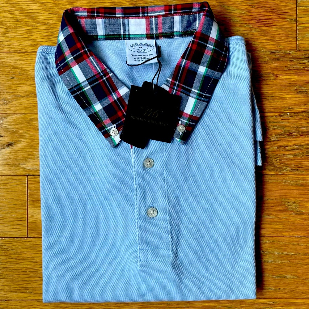 Brooks Brothers polo shirt with plain trim-XL,NWT